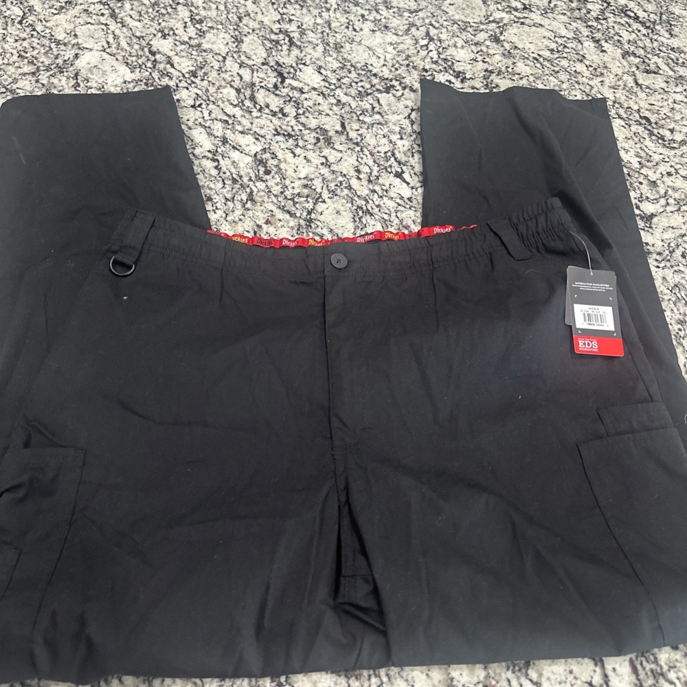 Scrubs Dickies Men's Zip Fly Pull-On Pant 81006 BLWZ XL  Black‎